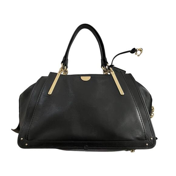 Coach Dreamer 36 Smooth Leather Satchel Shoulder Tote Bag in Black 31640 - Picture 3 of 16